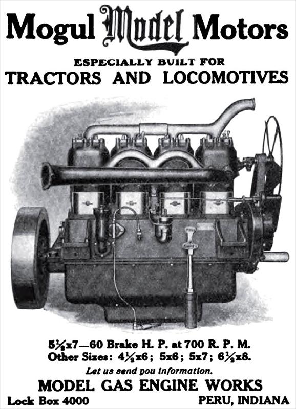 Model Gas Engine Works 1913 AdModel Gas Engine Works, Mogul Model