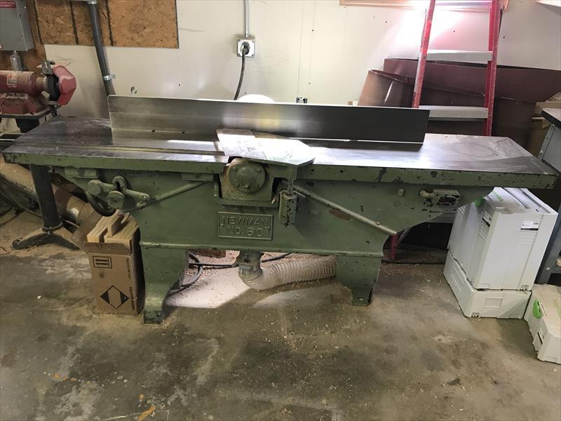 Newman 60 pattern jointer US 2 400.00 Litchfield CT