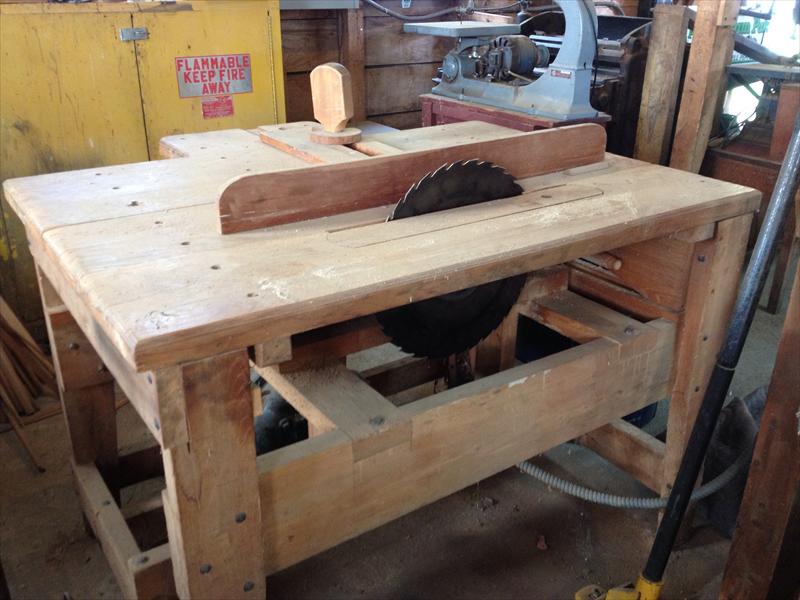 Table Saw Antique unique shopmade all wood US 400.00 (Atlas