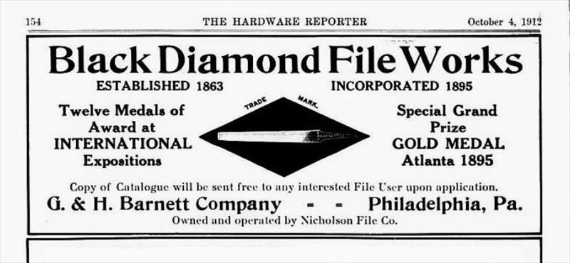 1912 G&H Barnett and Nicholson advertisement